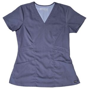 Grey Scrub Top - Barco Grey's Anatomy Size Small Healthcare Medical Shirt
